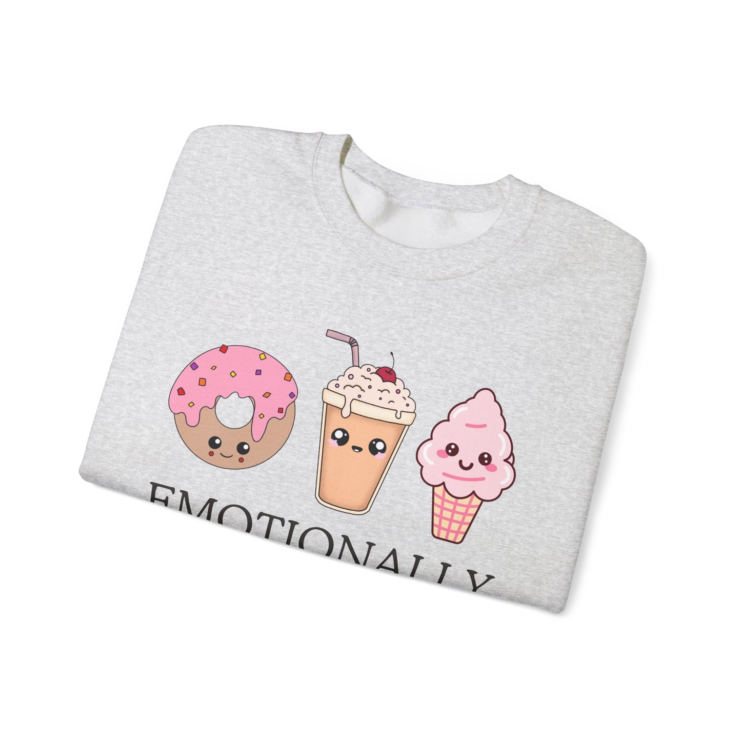 Funny Valentines Unisex Sweatshirt, Emotionally Unavailable Accepting Snacks, Crewneck Jumper, Comfy Pullover, Humorous Valentine's Day