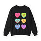 Valentine's Day Candy Heart Sweatshirt, Valentine's Gift, Love Sweatshirt, Romantic Apparel, Heart Graphic Sweater